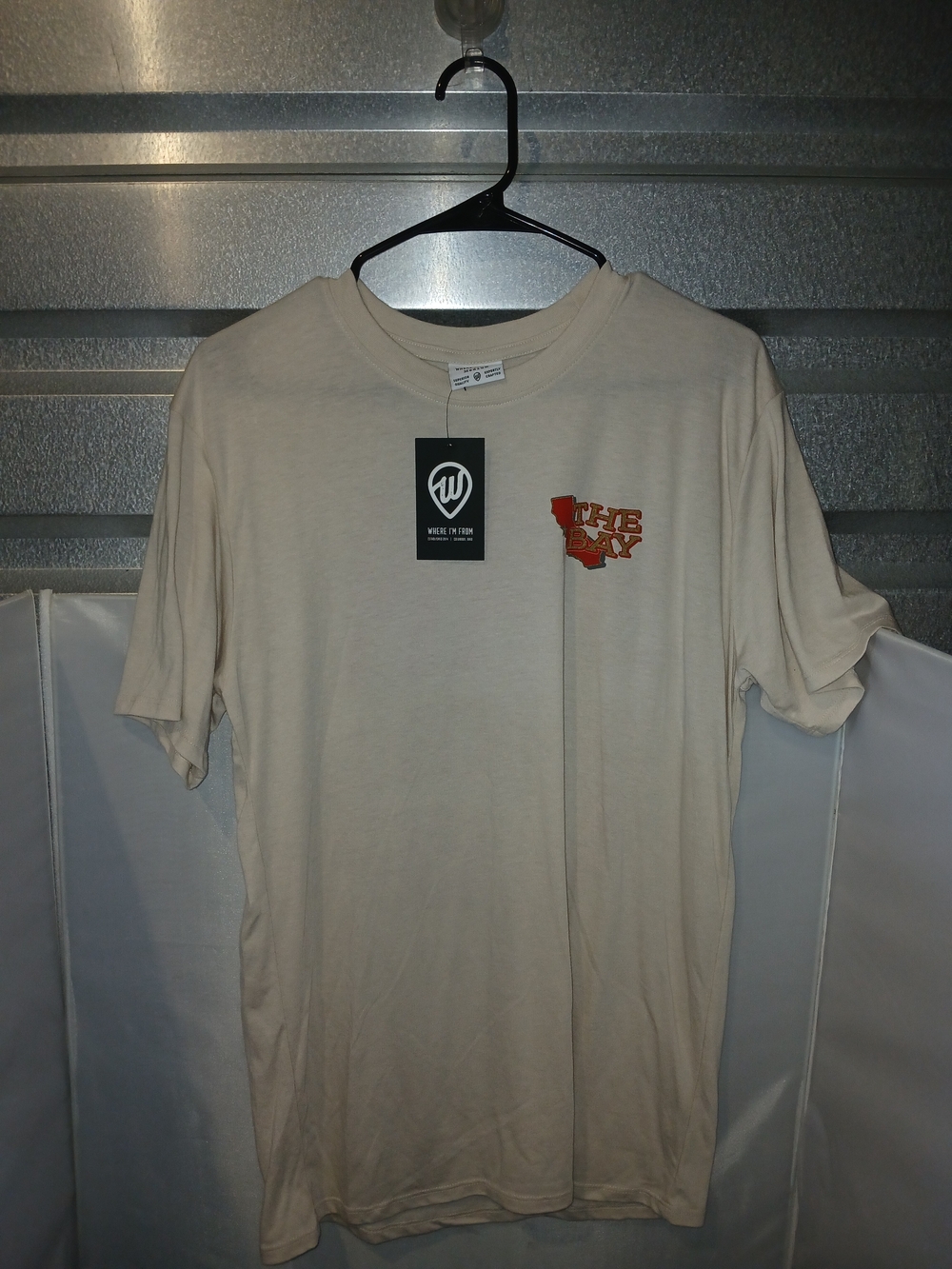 NWT Where I'm From San Francisco The Bay California Graphic T-Shirt Cream Size M